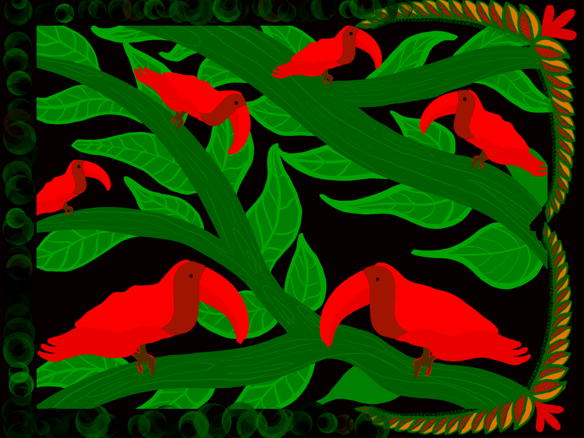 Pañuelón Tucan Red